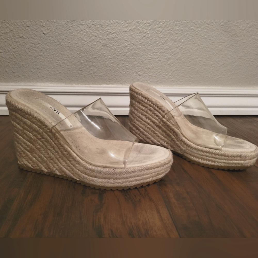 Zara womens wedge heels size 40 (10)